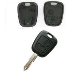 Coque de clé adaptable pour Peugeot 106, Peugeot 206, Citroën C1, Citroën C2, Citroën C3, Citroën C4 ou Citroën C5 KEYSCAR PC2TL