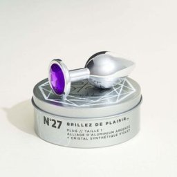 Passage du Désir - Plug métal bijou Steel Cristal violet - M -