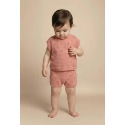 BOUT'CHOU Ensemble pull sans manches et short tricots unis en coton 18 mois