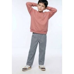 MONOPRIX Pantalon cargo élastiqué rayé en 100% coton 12 ans