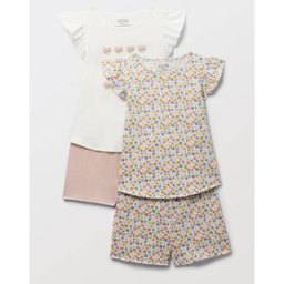 MONOPRIX Lot de 2 pyjamas shorts imprimé en jersey coton BIO GOTS 3 ans