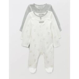 BOUT'CHOU Lot de 3 dors-biens en velours en coton BIO GOTS 00