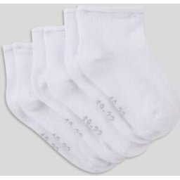 BOUT'CHOU Lot de 3 paires de socquettes unis contenant du coton BIO GOTS 19-22