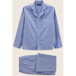 MONOPRIX Pyjama chemise manches longues rayé et Pantalon rayé en coton BIO GOTS S