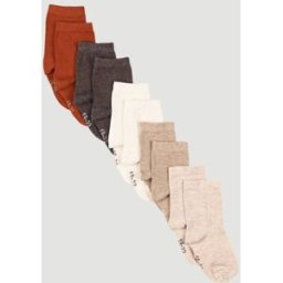 BOUT'CHOU Lot de 5 paires de chaussettes unies contenant du coton BIO 23-26