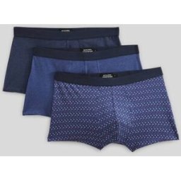 MONOPRIX Lot de 3 boxers à rayures & à pois en coton BIO GOTS M