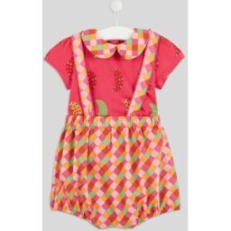 MONOPRIX CREATEURS Body en jersey et salopette short en coton - LISA CORTI X MONOPRIX 1-3 mois