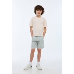 MONOPRIX Bermuda droit rayé en coton et lin 3 ans
