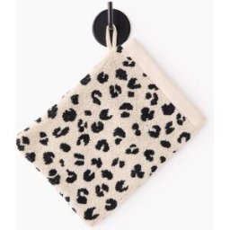 Monoprix Maison Lot de 2 gants de toilette à motif léopard, 15x21cm, en coton BIO GOTS Unique