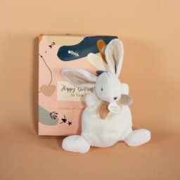 Doudou et Compagnie Coffret doudou Lapin Happy Wild