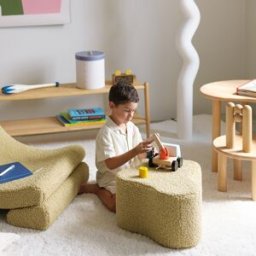 Wigiwama Pouf Cloud Matcha molletonné