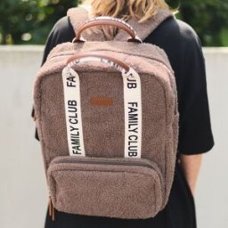 Childhome Sac à dos à langer Family Club Signature Teddy Soft Brown