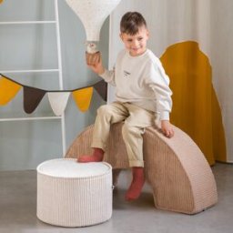 Wigiwama Pouf Marshmallow velours côtelé