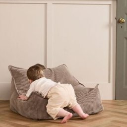 Kid's Concept Fauteuil Pouf Gris-Brun