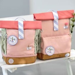 Lässig Medium sac à dos enfant Rolltop Sunny Explorer rose