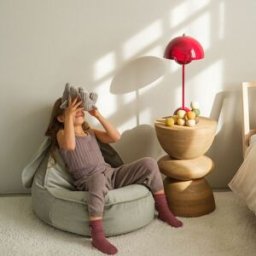 Wigiwama Pouf lapin Misty Green
