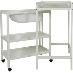Quax Table à langer avec baignoire Basic Blanc