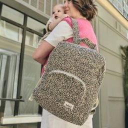 BEBEL Sac à dos à langer Léopard beige