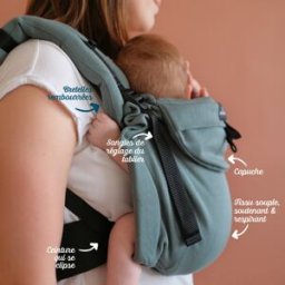 NéoBulle Porte bébé préformé Néo Eucalyptus