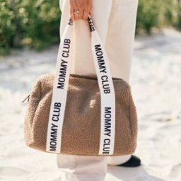 Childhome Sac à langer Mommy Club Signature Teddy Soft Brown