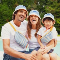Chamaye Bob enfant Summer Forever éponge bleu et crème (1-2 ans)