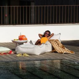 Wigiwama Pouf Ottoman Square Terra Outdoor