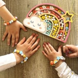 Sycomore Coffret arc-en-ciel perles bois