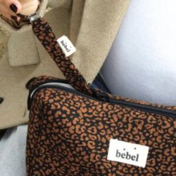 BEBEL Attache sucette léopard noir