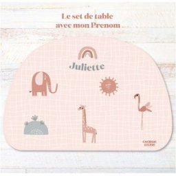 Charlie et Suzie Set de table Sofia Animaux personnalisable