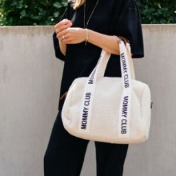 Childhome Sac à langer Mommy Club Signature Teddy Offwhite