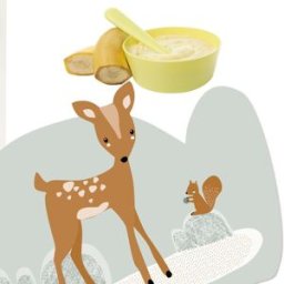 Charlie et Suzie Set de table Biche Edgar