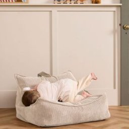 Kid's Concept Fauteuil Pouf Blanc cassé