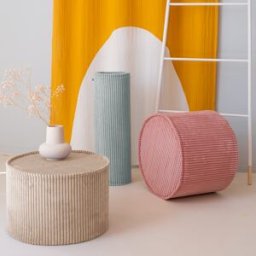 Wigiwama Pouf Brown Sugar velours côtelé