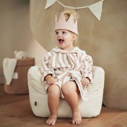 Jollein Fauteuil pouf Twill Natural