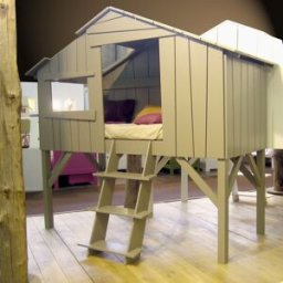 Mathy by bols Lit cabane enfant finition laquée (coloris au choix)