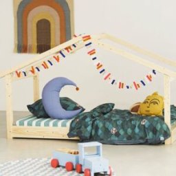 Mathy by bols Lit cabane Star Light 1 finition bois brut (90 x 200 cm)