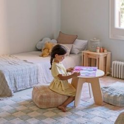 Lorena Canals Pouf Vichy rose