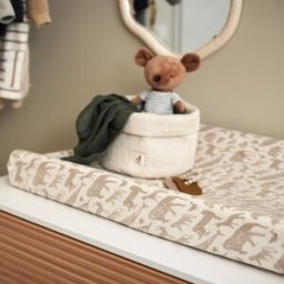 Jollein Housse matelas à langer en jersey Animals Nougat (50 x 70 cm)