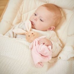 Kaloo Doudou plat Lapin rond rose