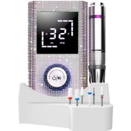 INF Perceuse à Ongles Professionnelle avec Fonction Mémoire et Vitesse Ajustable (0-45000 RPM) Blanc