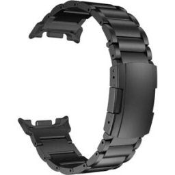 INF Bracelet de montre en titane compatible avec Samsung Watch 8/8 Classic - Fermoir à tortue Le noir