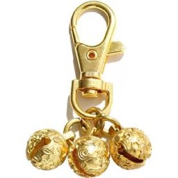 INF Ensemble de porte-clés cloche en cuivre DIY - Couleur nickel (paquet de 10) Or