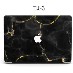 INF Coque Rigide en PC Marbre Noir Veiné Or Compatible avec MacBook Pro 15" (2016-2018) A1707/A1990 - Protection Élégante
