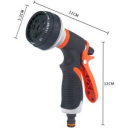 INF Pistolet à eau haute pression à 8 motifs avec raccords rapides