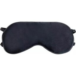 INF Masque pour les yeux réglable en soie Noir