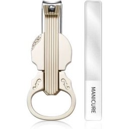 INF Coupe-ongles Champagne Violoncelle + Lime à Ongles en Verre Nano
