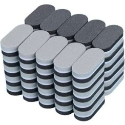 INF Mini limes à ongles en éponge - Noir et gris (50 pièces)