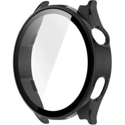INF Étui de protection en PC avec verre trempé pour Xiaomi Watch 5 - Couverture complète Le noir