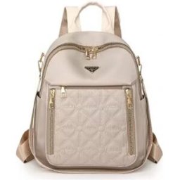 INF Sac à Dos en Nylon Blanc Cassé pour Femme