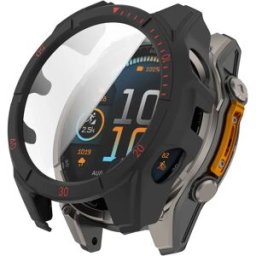 INF Étui de protection pour montre connectée Garmin Fenix 8 Solar Le noir 51mm